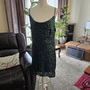 Sparkling Green Sequin Dress